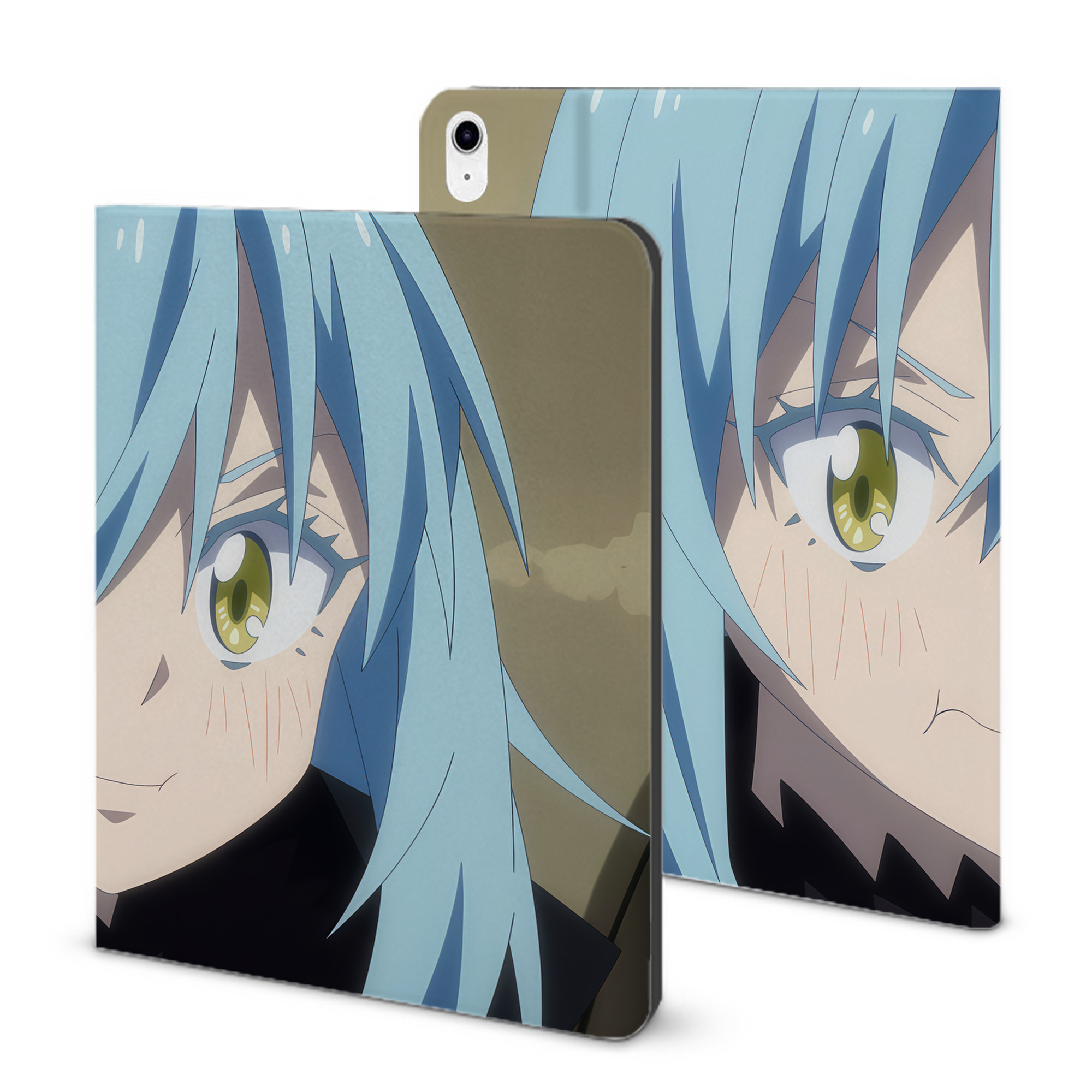 （画像用） 転スラ Regarding Reincarnated to Slime IPad ケース ブック型 PUレザー TPU 耐衝撃 軽量 薄型 ペン収納なし 全面保護 IPad 各モデル対応